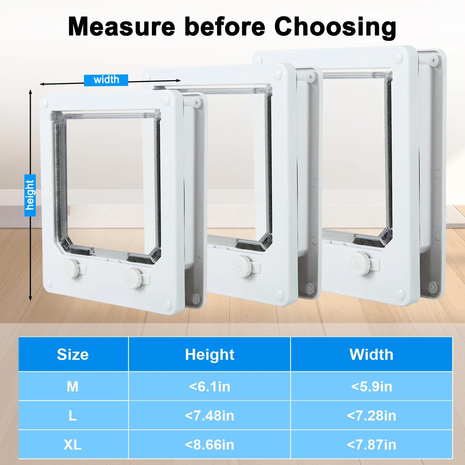 

Plastic Small Pet Cat Door Double Rotation Auto Rebound Silent Cat Dog Door Free Access Pet Door Opening thick money