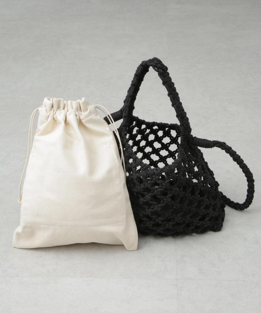 Nano Universe Macrame Shoulder Bag, Women's, F 100, Red, 673-5132304