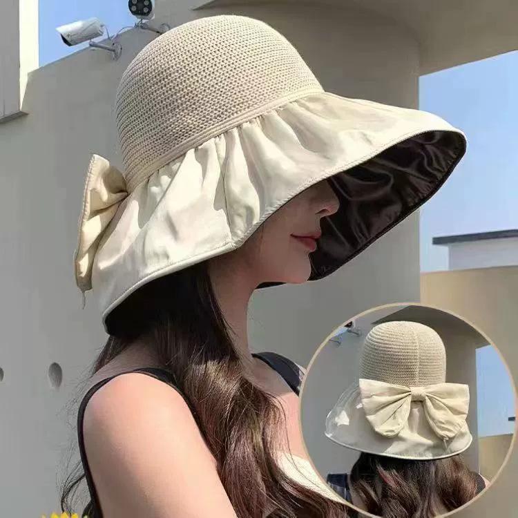 Sunscreen Hat Summer Female Sunshade UV Protection Empty Top Vinyl Shell Hat Large Brim Sunshade Face Outdoor Cycling Hat