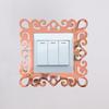 Lace Acrylic Mirror Switch Wall Sticker for Living Room/Bedroom - Self-Adhesive Decorative Accent