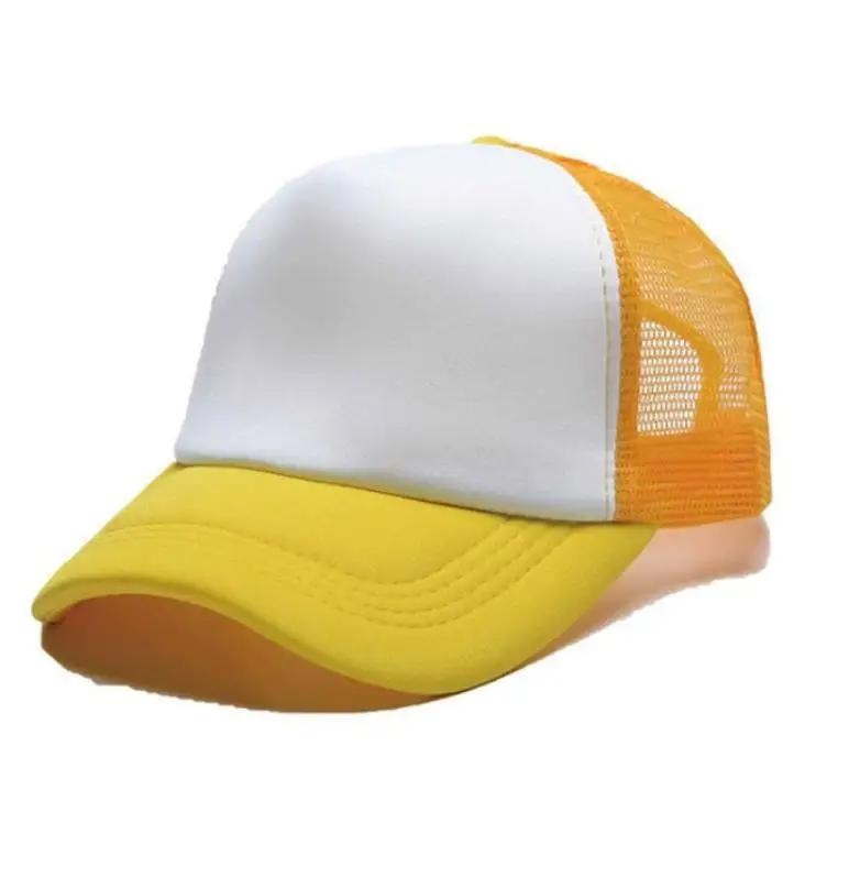 Custom Logo Printed Baseball Caps For Men Women Summer Half Mesh Sponge Breathable Advertising Hat Boys Girls Sunshade Wholeasle