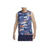 Nike All Over Print Casual Crew Neck Sleeveless T-Shirt Men Tops Space-Blue FJ2718-492