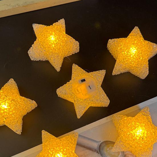 Handgehaltene LED-Leuchte Sternförmiges Nachtlicht Weicher Warmer Schein Tanz-Requisite für Kinderparty Aufführung Foto-Dekoration