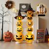 Halloween Decorative Pumpkin Paper Lantern W/ Witch Hat Halloween Pumpkin Light Jack-O-Lantern Pumpkin Light for Parties Outdoor