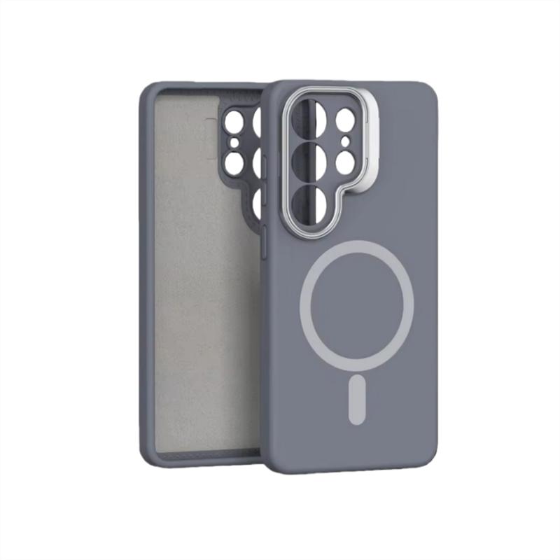 For Magsafe Liquid Silicone Case For Samsung Galaxy S26 S25 S24 S23 Ultra Edge Funda S25 Ultra Metal Lens Protect Magnetic Cover