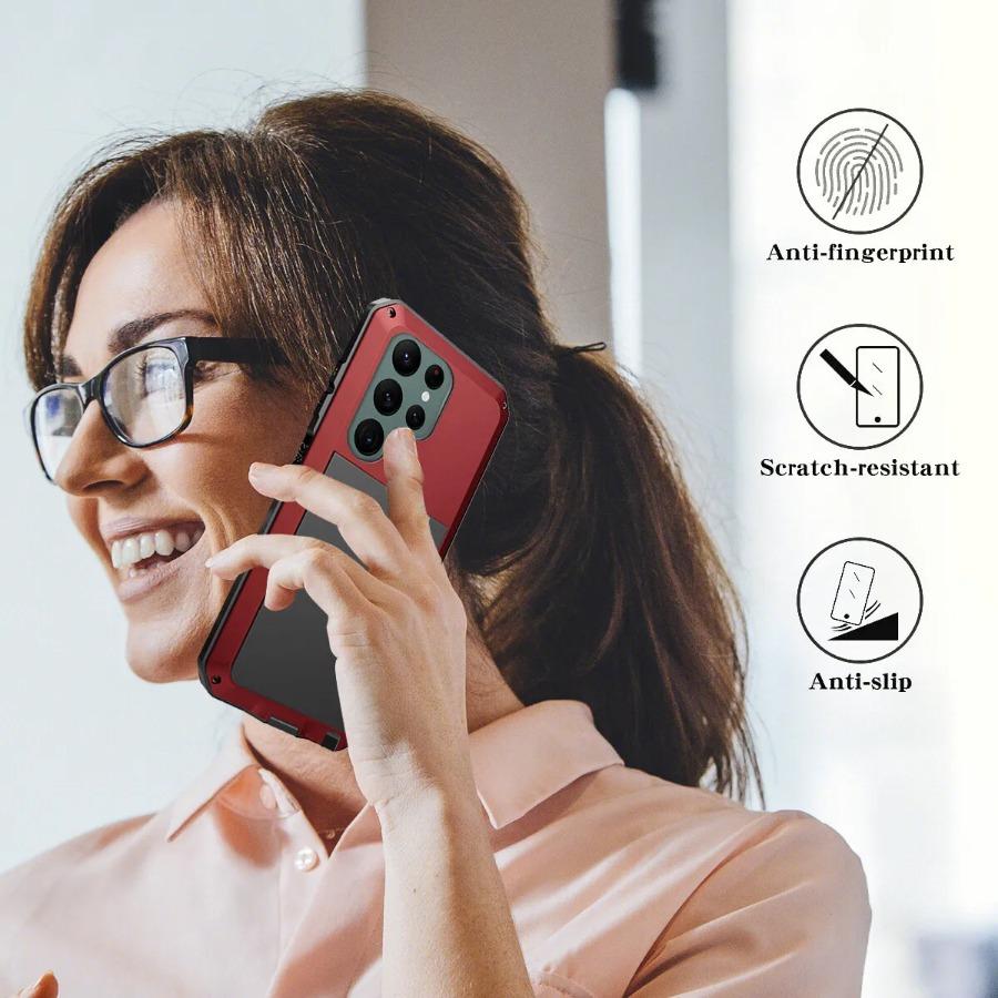 Luxus Robuste Tank Metallhülle für Samsung S26 S25 Edge S24 S23 S22 S21 Plus S20 Ultra Stoßfeste Rüstung Kratzfeste Abdeckung