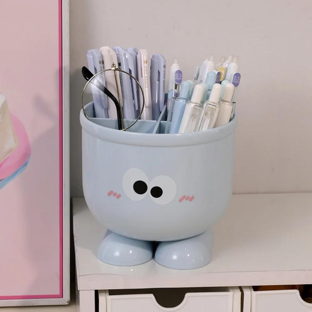 

Kawaii Cartoon Monster Pen Holder Large Capacity Desk Organizer Cute Stationery Storage Box for Student Office School Supplies
