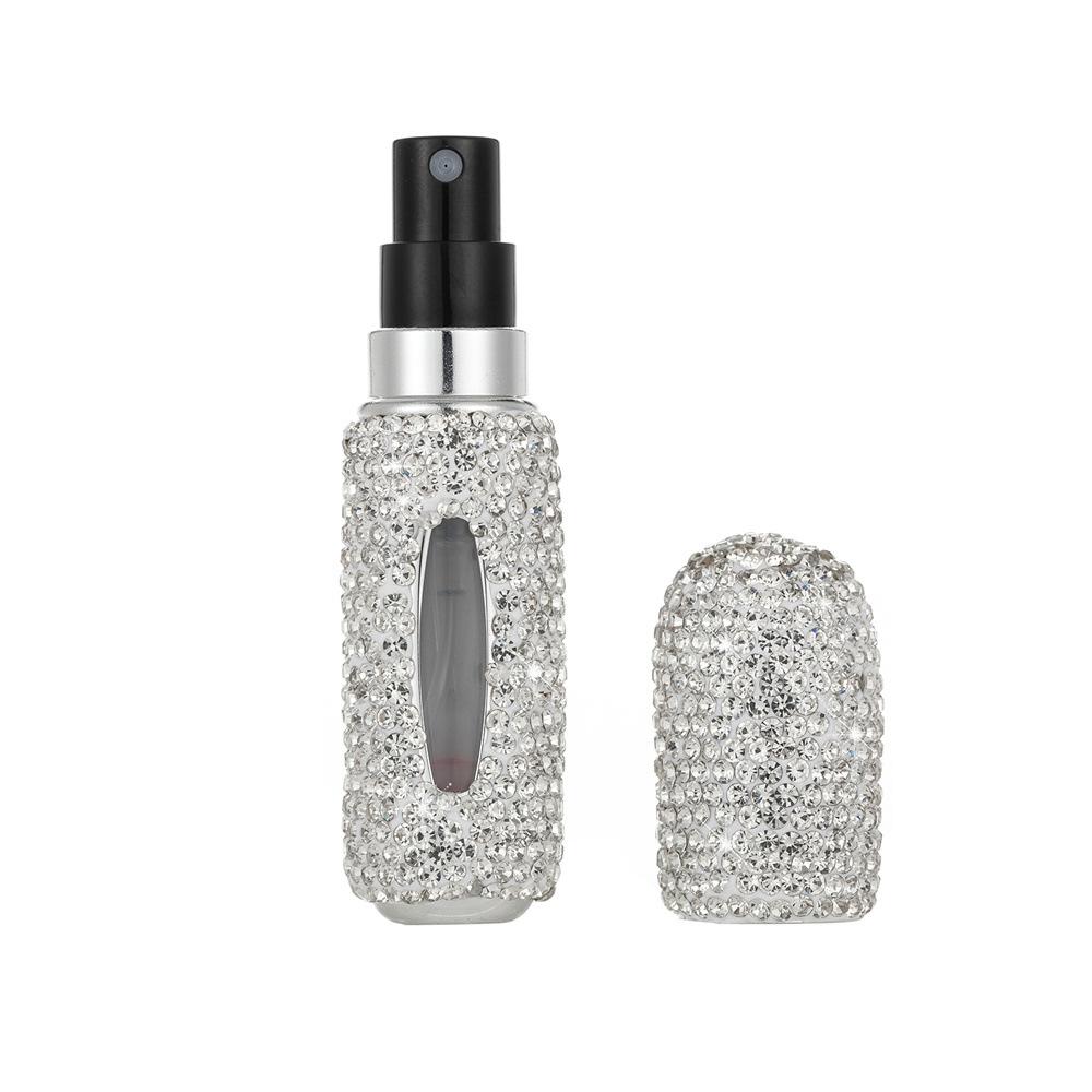 Bling Spray Bottle Rhinestone Perfume Travel Refillable Perfume Atomizer Bottle 5ml Portable Mini Perfume Spray Dispensers Gift