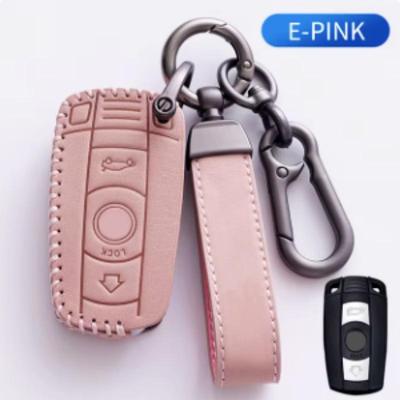 Leather Car Smart Key Case Cover Fob For BMW E60 E61 E70 E81 E87 E90 E91 E92 X1 X5 X3 1 3 5 6 Series Z4 Protector Shell Accessories