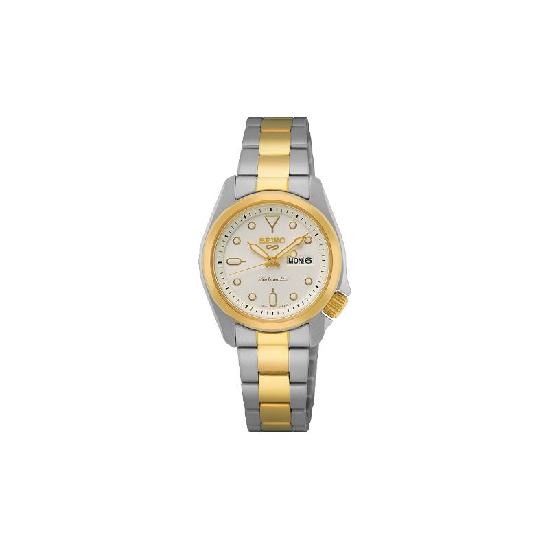 

SEIKO Sports Series 100m Waterproof Mechanical Movement Steel Strap Men s Watch White Dial SRE004K1