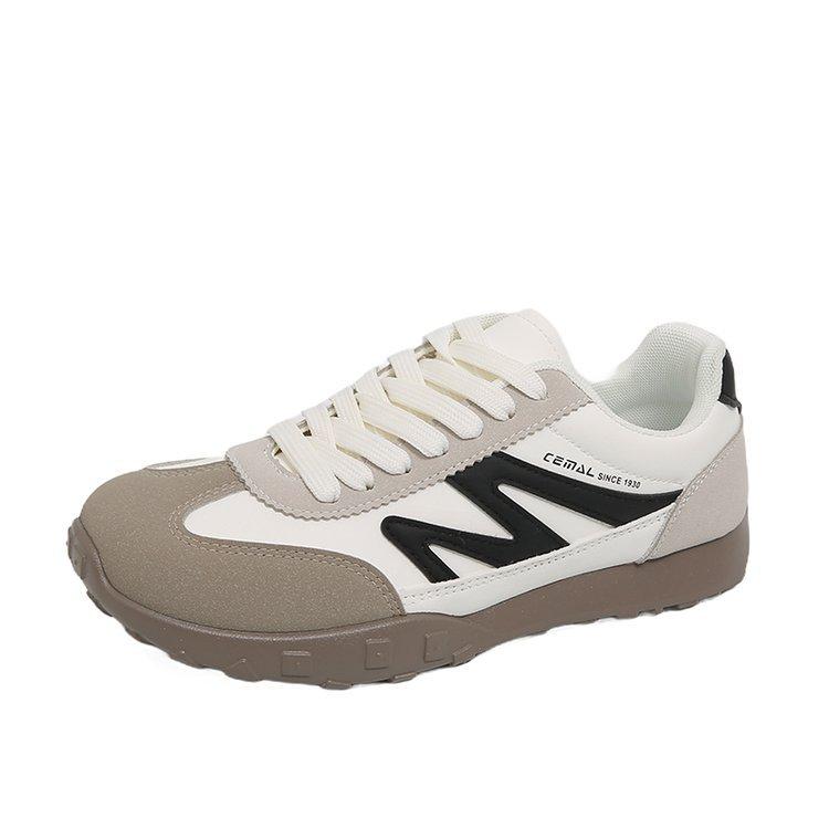 

[Youshilai] Autumn new German training shoes women s 2025 flat-bottomed non-slip thick-soled heightening casual sports women s shoes 40 бежевый