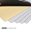 uxcell Blank Metal Cards, Polished 201 Stainless Steel Sheets, 66mm x 45mm x 0.4mm, Gold Tone, 15-Pack