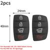 Car Replacement 3 Button Remote Key Fob Case Rubber Pad for Hyundai I10 I20 I30 IX35 for Kia K2 K5 Rio Sportage Flip Key Parts