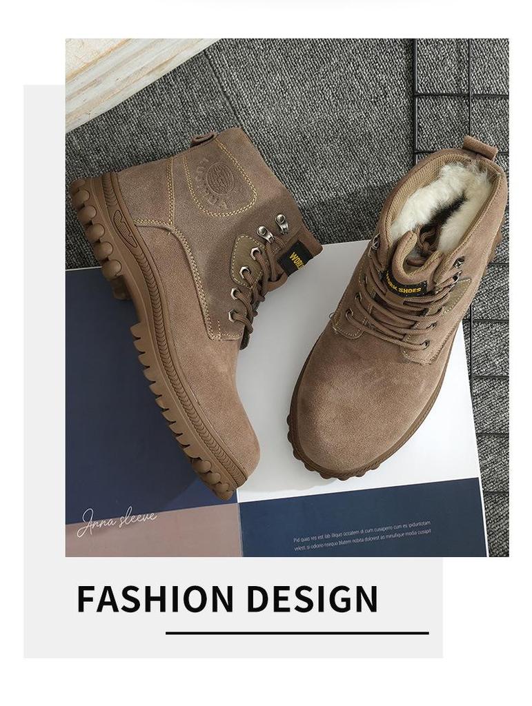 Unisex Winter Work Shoes: Pure Wool, Velvet-Lined, Anti-Smash, Anti-Puncture, Heat-Resistant for Construction