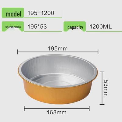 Disposable Golden Round Aluminum Foil Bowls (20-Pack)