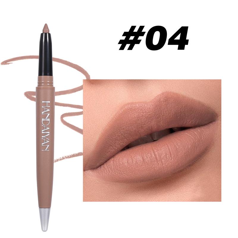 

6-цветный матовый карандаш для губ Single Nude Lipstick Pen, стойкая водостойкая и не легко обесцвечивающаяся губная помада Hook Lip Pencil 04#