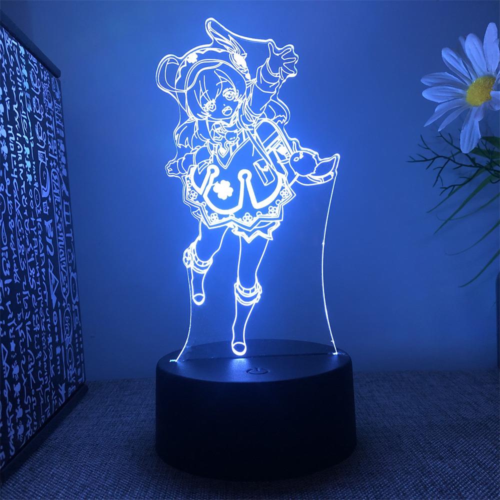 3D Lamp Anime Figures Genshin Impact 3D Night Light Raiden Shogun PVC Model Gamer Lamp Decoration Bedroom Lights Kids Toys Gifts