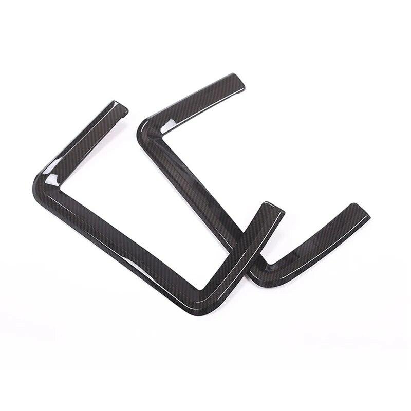 Carbon Fiber Car Zadní řada opěradla Síťové kryty rámu Obložení pro Land Rover Discovery Sport Range Rover Evoque Sportovní příslušenství