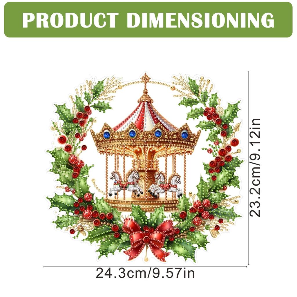 Acryl Sonderform Weihnachten 5D DIY Diamantmalerei Punkte Anhänger Strass Diamantenkunst Anhänger Diamantmalerei Ornamente