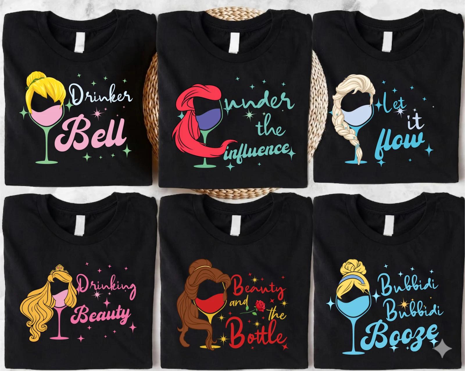 Princess Drinking Squad T-Shirt, Girls Trip Party Shirt, Bachelorette Party Tee 3XL