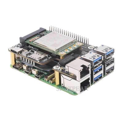 Raspberry Pi 5 PCIe To MiniPCIe 4G USB Hub with Gigabit Ethernet Adapter