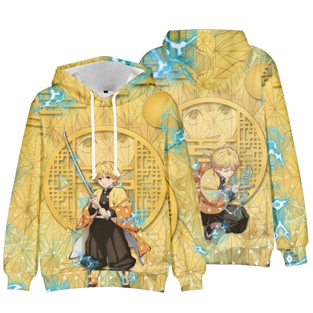 Moletons Demon Slayer 3D para Crianças Moletom Branco Lâmina Fantasma Roupas para Meninos Pulôver Casual Anime Harajuku Streetwear