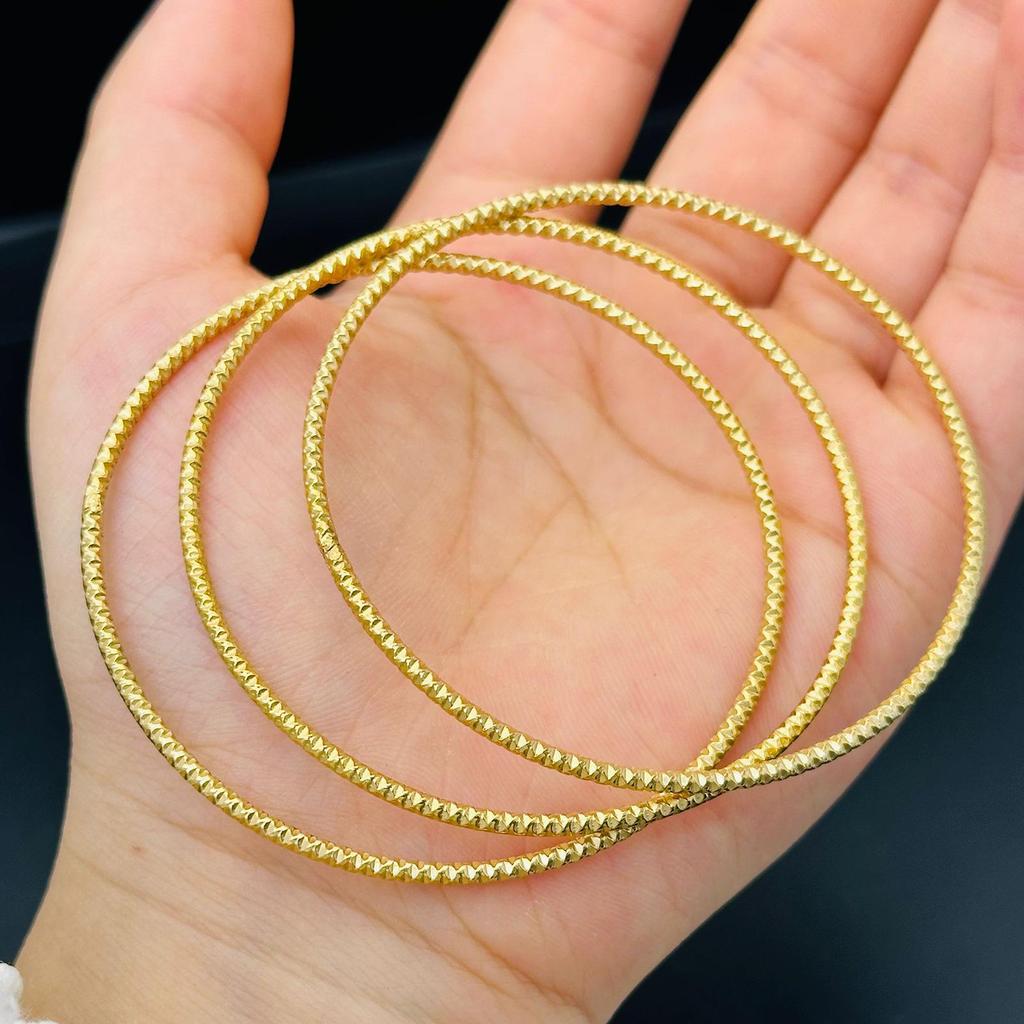 Elegant Ethnic Gold Bangle for Women - Durable Titanium Steel Bracelet