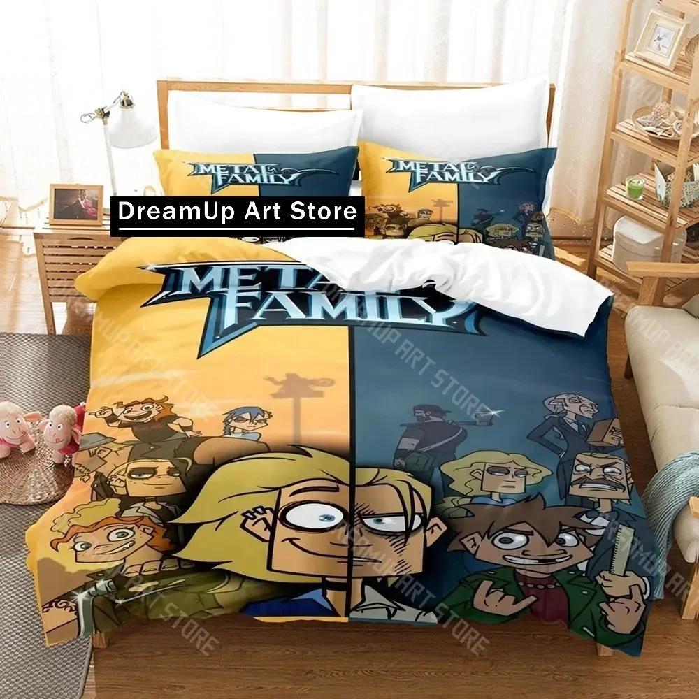 3D Print Metal Family Anime Game Fashion Bedding Set Single Twin Full Queen King Size Bed Set Adult Kid Bedroom Duvetcover Sets