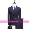 Korean Style Slim Fit Striped Men's Suit Set - Casual Blazer Jacket for Weddings and Professional Wear