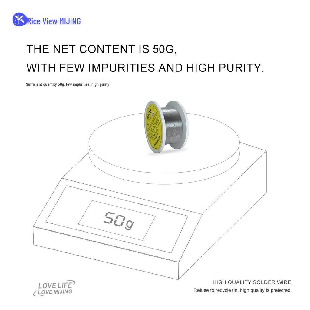 High-Quality 183°F Solder Wire HC 0.3mm, Low Melting Point, Easy for Repairs, No Flux Needed