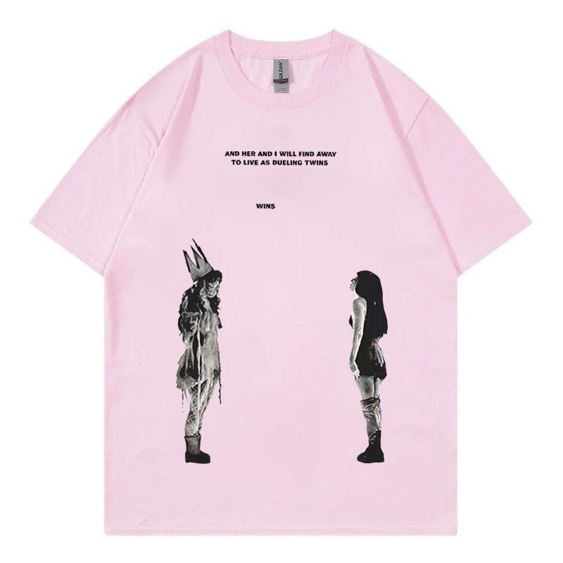 2025 Neues Essential Baumwoll-Unisex-T-Shirt Mode Druck Weich Atmungsaktiv Rundhals Mode Herren- und Damen-T-Shirts OnePiece