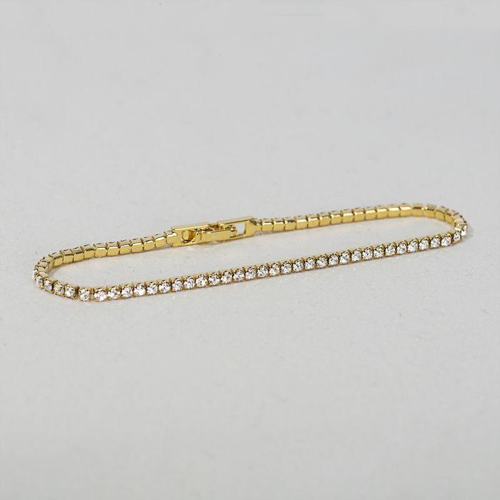 Bracelet - Kayla - Alliage Plaqué Or Jaune 18 Carats - Zircone - Taille Unique - Femme