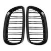 M63K-Front Bumper Kidney Twin F Sport Grille 2Pcs For BMW 3 Series E92 E93 M3 Two Doors 2006-2009 Bright Black