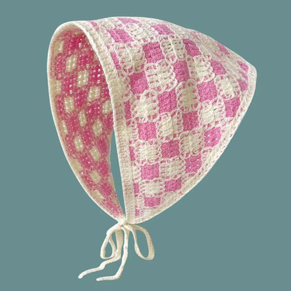 

Knitted Ribbon French Pastoral Style Headscarf Hat 2024 Triangle Headband Lady
