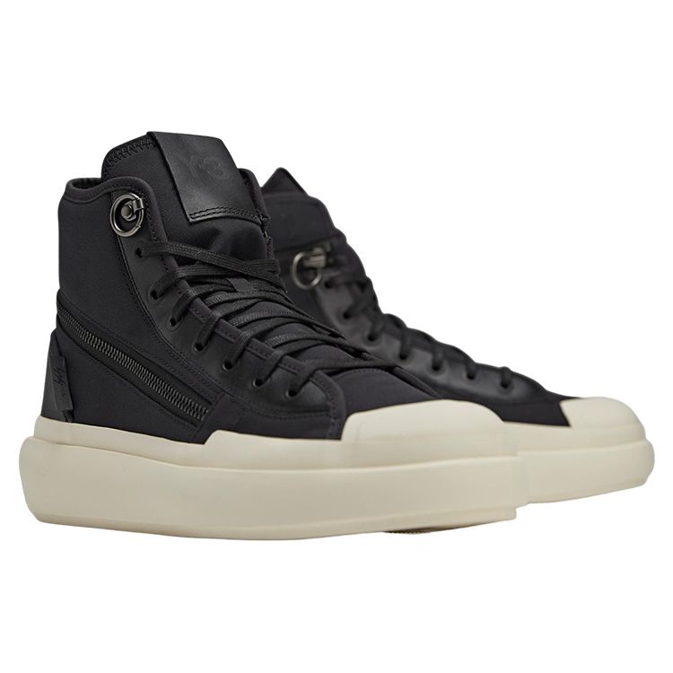 Adidas Y-3 Ajatu Court High Black Cream White Unisex Sneakers HQ5967