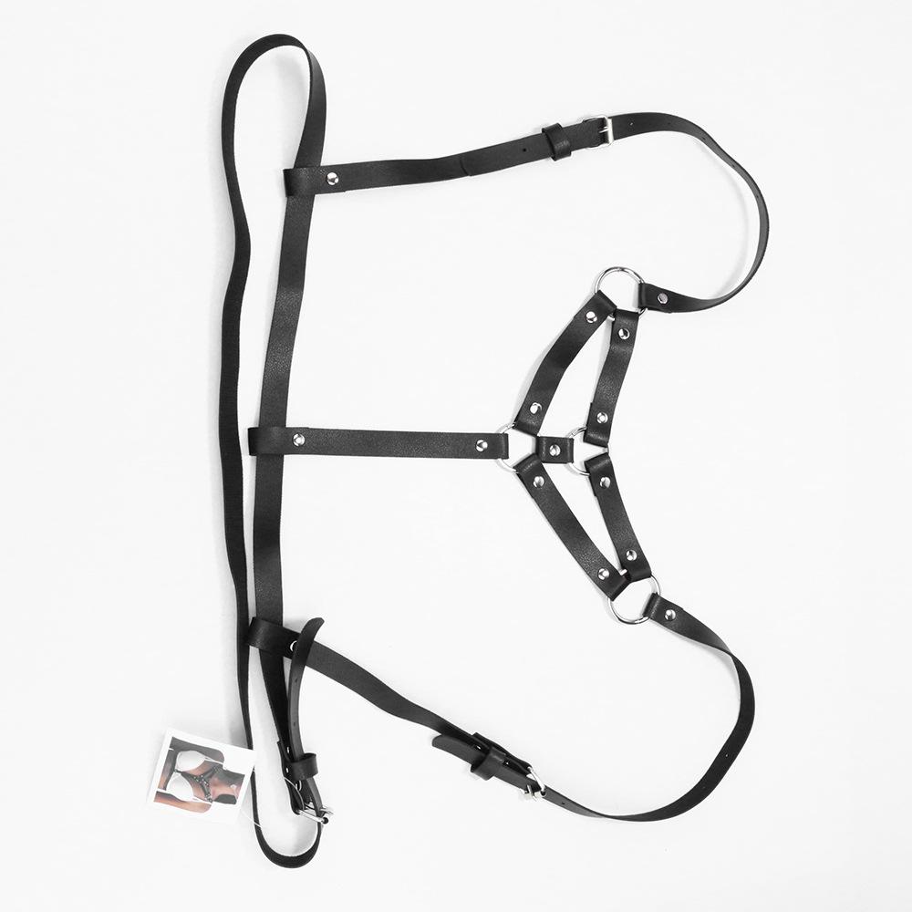 Секс-пояс Женский Ошейник ПУ-пояс Ночной клуб СМ Связанный ремешок Ожерелье Пояс-бондаж 60-80cm