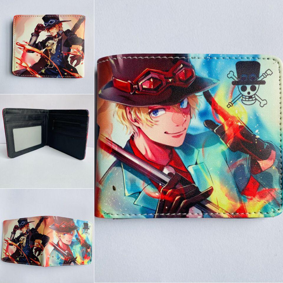 One Piece Luffy & Zoro Unisex PU skórzany krótki portfel i portmonetka
