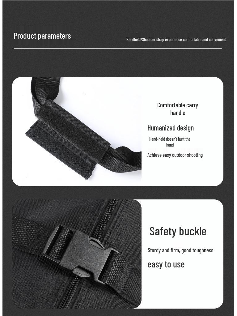 Portable Photography Background & Light Stand Storage Bag Set