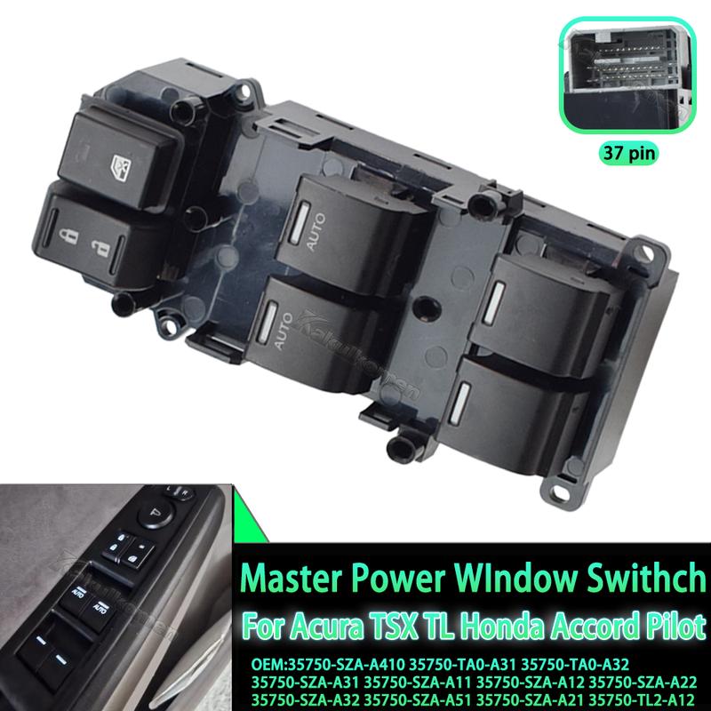 35750-TA0-A31 35750-SZA-A31 Auto Parts Master Window Control Switch Button For Honda Accord 8 VIII Pilot 2011-2015 Acura TSX TL
