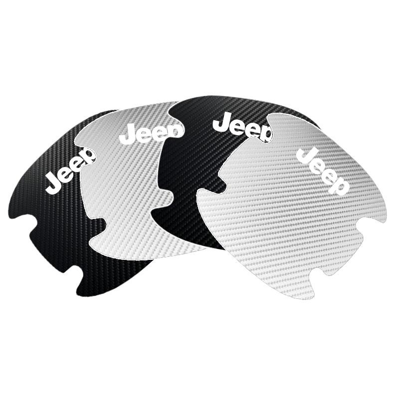 4 Stück Auto Türgriff Schutzaufkleber Emblem Autodekoration Styling für Jeep Compass Gladiator Grand Cherokee Zubehör Renegade Wrangler