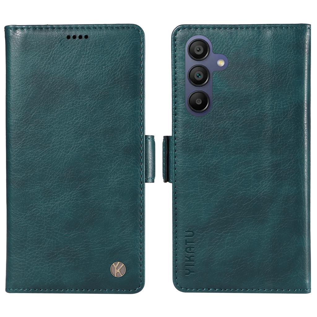 YIKATU YK-007 For Samsung Galaxy A17/A26 5G/A16 5G/A16 4G Case Side Buckle PU Leather Phone Cover Litchi Texture