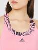 Adidas LBT93 Sports Medium Running Bliss Reflective Size S Women's Bra, Support, Printed, Bra, Pink/Black (HL6113), (AA-B cup)