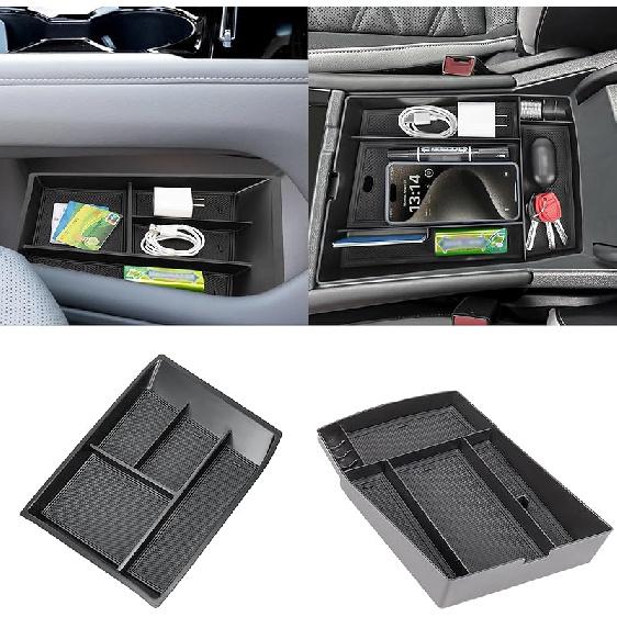 Center Console Organizer Compatible With 2024 2025 VW Volkswagen Atlas And Cross Sport Center Console Storage Box Interior Accessories(Armrest
