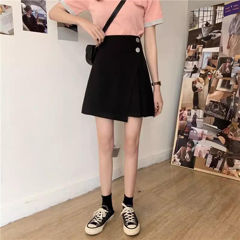 

Women s Irregular High Waist A-Line Midi Skirt – Summer 2024 Professional Workwear, Anti-Exposure Suit Skirt. XL (approx. 119-130 lbs)