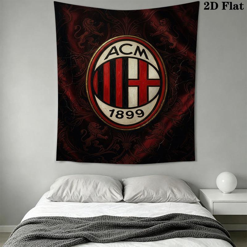 Ac Milan Crest Ornate Background Bedding 1 Duvet Cover 2 Pillowcase Without Core Bedding Set Duvet Cover And Pillowcase