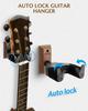 STRICH Guitar Hanger Wall with Suitable for and More of Hooks, Mount, Auto-Locking, Screws, Guitars, Basses, Ukuleles, (Set 2)