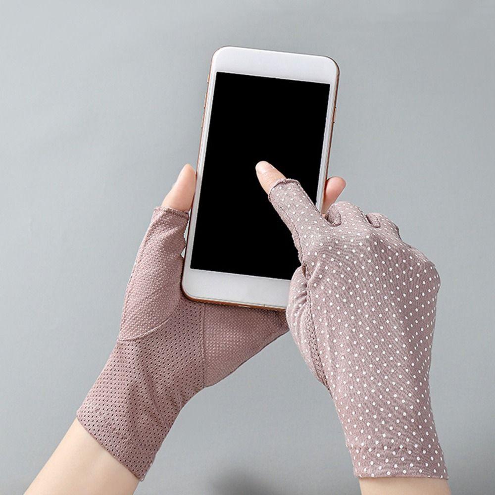 UV Protection Sunscreen Gloves Summer Anti-UV Mittens Fashion Sun Protection Gloves  Women Girls