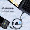 120W Dual-Head Type-C Fast Charging Cable with Digital Display for Huawei & Apple