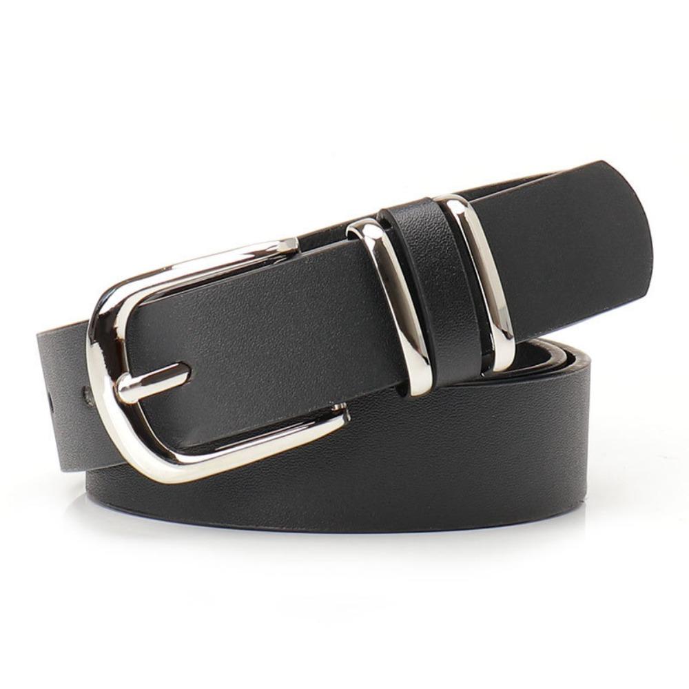 

Metal Buckle Women s Retro Belt PU Leather Fashion Denim Belt Fashion Waistband Casual Outfits Black