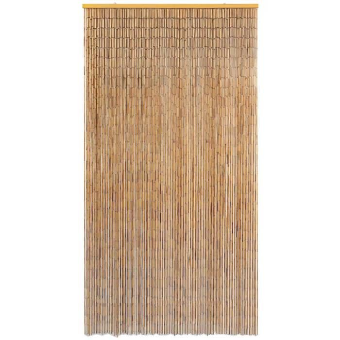 VidaXL Rideau de porte contre insectes Bambou 120 x 220 cm
